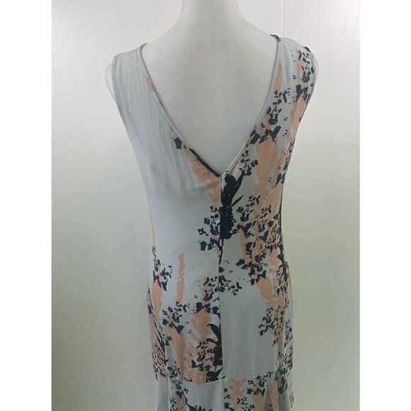 Reiss Gray Floral Asymmetrical Dress Size 4 - Picture 6 of 11